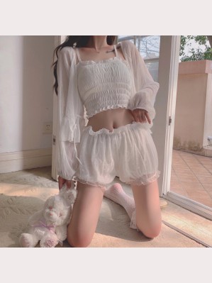 Sweet Lolita Style Top + Shorts + Bolero Homewear Set (WS25)